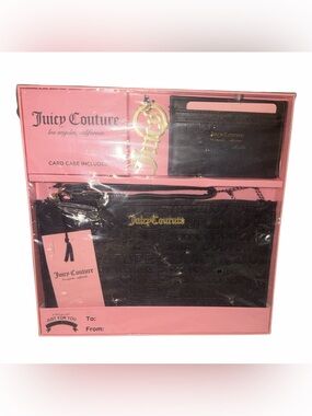 🆕Juicy Couture - Wristlet Keychain And Card Case Set